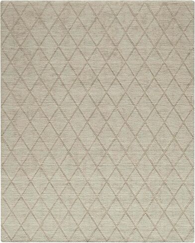 سجادة منطقة Nourison Home Wool Haven Sage مقاس 7'9" x 9'9" - سهلة التنظيف، غير قابلة للتساقط، غرفة النوم، غرفة المعيشة، غرفة الطعام، المطبخ (8' x 10') in Saudi Arabia