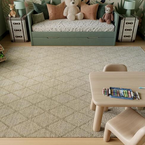 سجادة منطقة Nourison Home Wool Haven Sage مقاس 7'9" x 9'9" - سهلة التنظيف، غير قابلة للتساقط، غرفة النوم، غرفة المعيشة، غرفة الطعام، المطبخ (8' x 10') in Saudi Arabia
