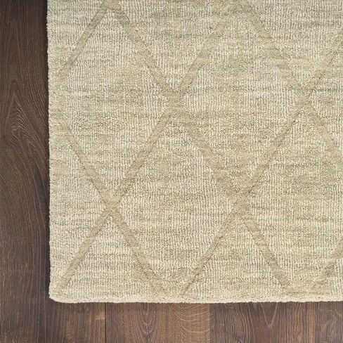 سجادة منطقة Nourison Home Wool Haven Sage مقاس 7'9" x 9'9" - سهلة التنظيف، غير قابلة للتساقط، غرفة النوم، غرفة المعيشة، غرفة الطعام، المطبخ (8' x 10') in Saudi Arabia