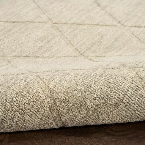 سجادة منطقة Nourison Home Wool Haven Sage مقاس 7'9" x 9'9" - سهلة التنظيف، غير قابلة للتساقط، غرفة النوم، غرفة المعيشة، غرفة الطعام، المطبخ (8' x 10') in Saudi Arabia