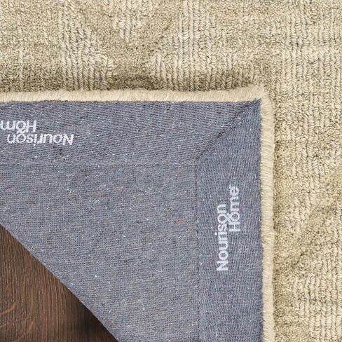 سجادة منطقة Nourison Home Wool Haven Sage مقاس 7'9" x 9'9" - سهلة التنظيف، غير قابلة للتساقط، غرفة النوم، غرفة المعيشة، غرفة الطعام، المطبخ (8' x 10') in Saudi Arabia