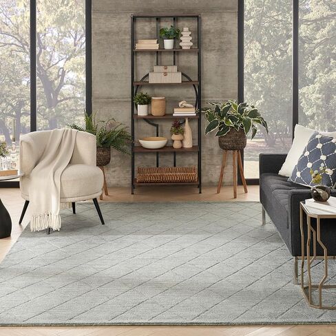 Nourison Home Wool Haven Blue 7'9" x 9'9" Area Rug - Easy Cleaning, Non Shedding, Bed Room, Living Room, Dining Room, Kitchen (8' x 10') in Saudi Arabia