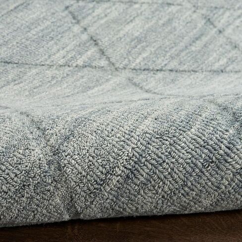 Nourison Home Wool Haven Blue 7'9" x 9'9" Area Rug - Easy Cleaning, Non Shedding, Bed Room, Living Room, Dining Room, Kitchen (8' x 10') in Saudi Arabia