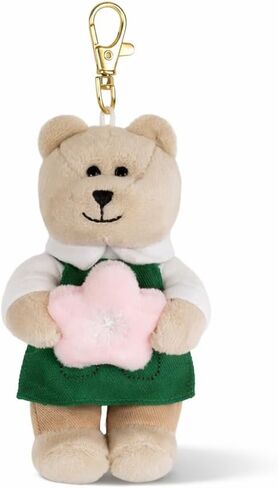 سلسلة مفاتيح ستاربكس تشيري بلوسوم 2026 بيريستا - سلسلة مفاتيح الدب القطيفة مع إكسسوار نجمة ساكورا ومشبك ذهبي، حقيبة ساحرة قابلة للجمع من بيريستا للمفاتيح والحقائب والهدايا in Kuwait