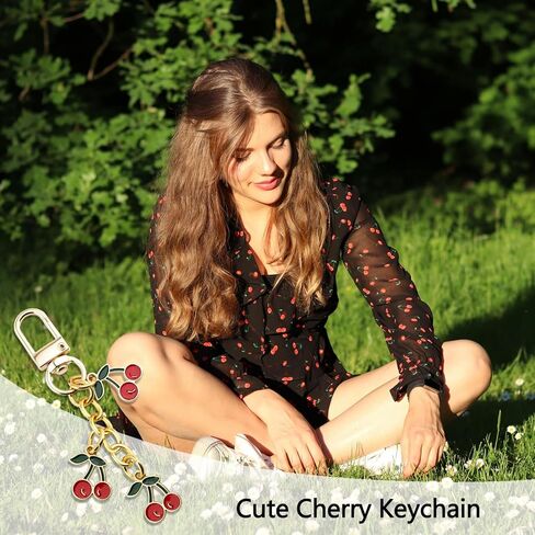 Cherry Keychain Cherry Gifts for Women Teen Girl Gifts Trendy Stuff Cherries Bag Purse Charms for Handbags Cute Cherries Accessories for Women Girls in Saudi Arabia