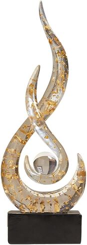 AWNR Abstract Art Deco Decor Statues for Home,Shelves,Table,Living Room, Dining Room,Modern Sculpture Decoraciones of Homes for Sale (Transparent Gold) in Saudi Arabia