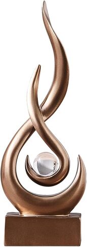 AWNR Abstract Art Deco Decor Statues for Home,Shelves,Table,Living Room, Dining Room,Modern Sculpture Decoraciones of Homes for Sale (Transparent Gold) in Saudi Arabia