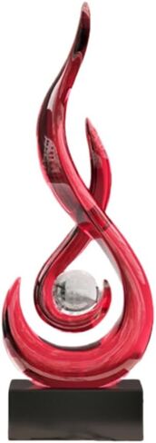 AWNR Abstract Art Deco Decor Statues for Home,Shelves,Table,Living Room, Dining Room,Modern Sculpture Decoraciones of Homes for Sale (Transparent Gold) in Saudi Arabia