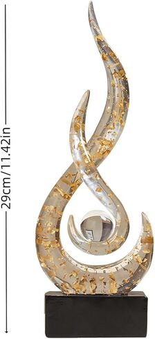 AWNR Abstract Art Deco Decor Statues for Home,Shelves,Table,Living Room, Dining Room,Modern Sculpture Decoraciones of Homes for Sale (Transparent Gold) in Saudi Arabia