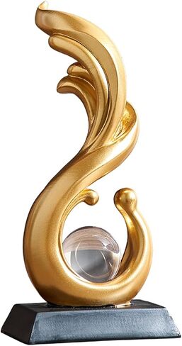 AWNR Abstract Art Deco Decor Statues for Home,Shelves,Table,Living Room, Dining Room,Modern Sculpture Decoraciones of Homes for Sale (Transparent Gold) in Saudi Arabia