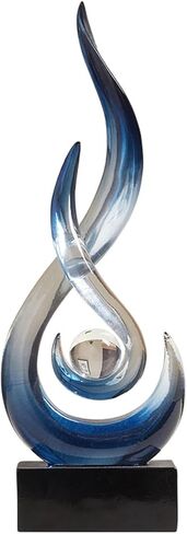 AWNR Abstract Art Deco Decor Statues for Home,Shelves,Table,Living Room, Dining Room,Modern Sculpture Decoraciones of Homes for Sale (Transparent Gold) in Saudi Arabia