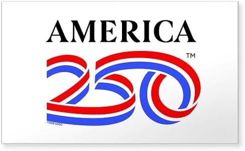 CafePress America250: Black Vertical Logo Rectangle Bumper Sticker Car Decal in Kuwait