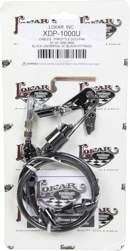 Lokar Performance Products XDP-1000U Duo-Pak Universal Throttle Cable W/Srk-4000 And Black Fittings in Kuwait