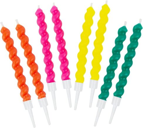 Talking Tables 24 x White and Gold Birthday Cake Candles | Cupcake Toppers Decorations for Kids Party, Celebration | Designed in The UK | Plastic Free in Saudi Arabia