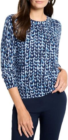 NIC+ZOE Womens Petite Knit Stitch Pure Cotton Sweater in Saudi Arabia