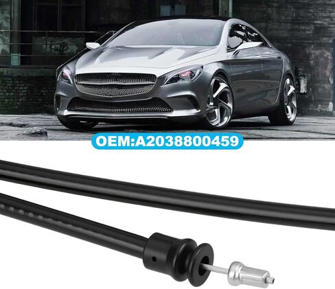 Hood Release Cable A2038800459 203-880-04-59 Compatible with Mercedes-Benz C Class W203, Engine Hood Latch Control Cable Replacement in Kuwait
