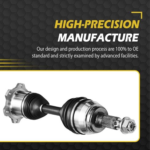 [4WD 6-Lug] Front CV Axle for Chevy Silverado Suburban Avalanche 1500 Classic Tahoe Cadillac Escalade ESV EXT GMC Sierra Yukon XL 1500 K1500 K2500 Left Right Replacement 2PC 66-1009 60-1009 in Kuwait