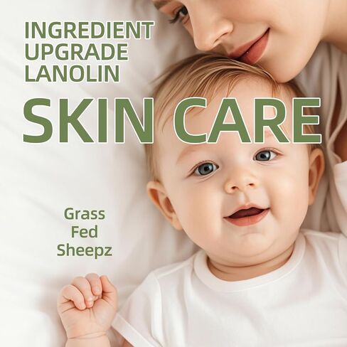 CHIALING Handmade Lanolin - 100% Pure Natural Australian Lanolin -Made in USA - USP Grade Moisturizer for Dry/Cracked Skin, Nipple Discomfort,Lips & Eczema | Unscented, Additive-Free(3.5 oz) in Saudi Arabia