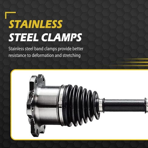 [4WD 6-Lug] Front CV Axle for Chevy Silverado Suburban Avalanche 1500 Classic Tahoe Cadillac Escalade ESV EXT GMC Sierra Yukon XL 1500 K1500 K2500 Left Right Replacement 2PC 66-1009 60-1009 in Kuwait