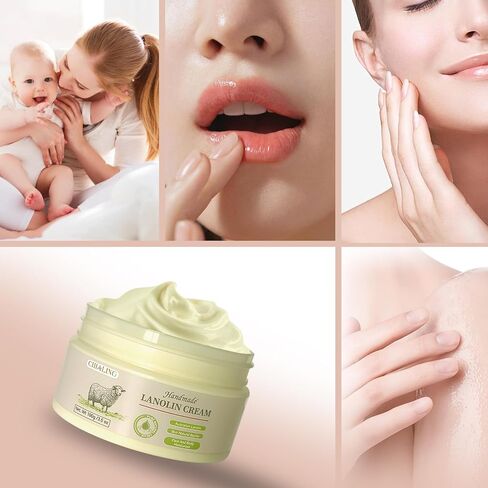 CHIALING Handmade Lanolin - 100% Pure Natural Australian Lanolin -Made in USA - USP Grade Moisturizer for Dry/Cracked Skin, Nipple Discomfort,Lips & Eczema | Unscented, Additive-Free(3.5 oz) in Saudi Arabia