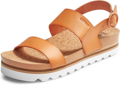 Women's Platform Sandals Arch Support Beach Slides for Woman Orthotic Summer Causal Cork Footbed Adjustable Buckle Elastic Band Cushion Cute Flatform sandalias de mujer in Saudi Arabia