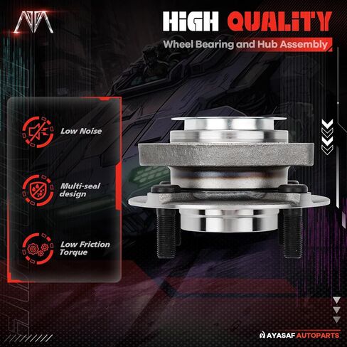 MAYASAF 513308 [1 Pack, 4 Lugs] Front Wheel Hub Bearing Assembly Fit 2007-2012 for Nissan Versa, Power Disc Drum Non-ABS Models in Saudi Arabia