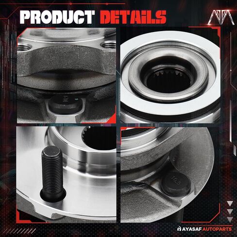 MAYASAF 513308 [1 Pack, 4 Lugs] Front Wheel Hub Bearing Assembly Fit 2007-2012 for Nissan Versa, Power Disc Drum Non-ABS Models in Saudi Arabia