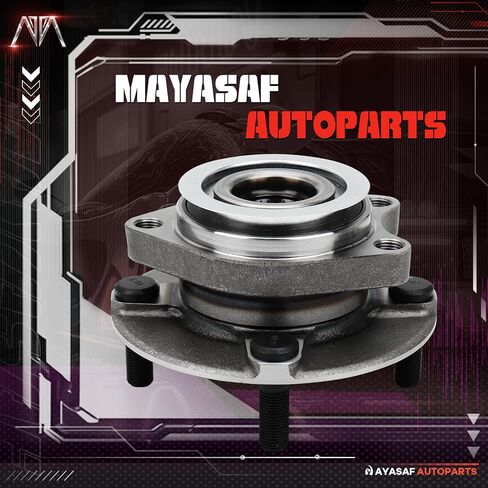 MAYASAF 513308 [1 Pack, 4 Lugs] Front Wheel Hub Bearing Assembly Fit 2007-2012 for Nissan Versa, Power Disc Drum Non-ABS Models in Saudi Arabia