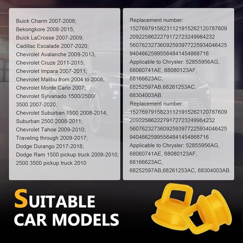 2 PCS Car Transmission Shifter Linkage Bushings, Transfer Case Shock Absorption Bushing Buffer, Replacement OEM# 15276979, Compatible with Buick Chevy Silverado 1500 2500 3500 (Orange) in Kuwait