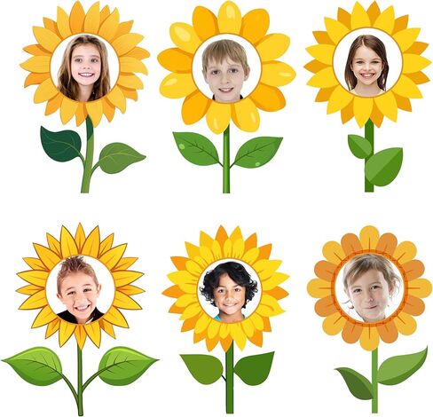 Sunflower Cutouts for Bulletin Board Autumn DIY Craft Fall Themed Photo Frame Cutouts for Classroom Supplies,48 Pcs in Saudi Arabia