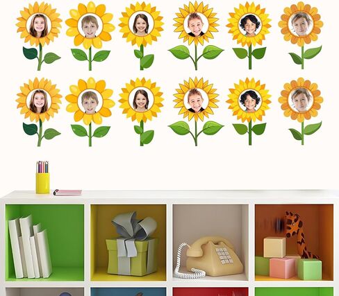 Sunflower Cutouts for Bulletin Board Autumn DIY Craft Fall Themed Photo Frame Cutouts for Classroom Supplies,48 Pcs in Saudi Arabia
