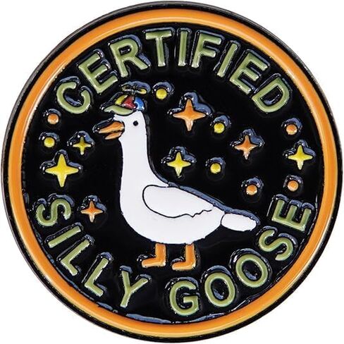 Silly Goose Enamel Pins Fun Pins for Backpacks, Clothes & Jewelry | Durable Enamel Metal Badges for Women & Men | Funny, Cute Accessories for Hats, Lanyards, Bags in Kuwait