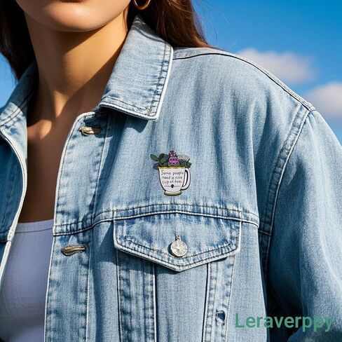 دبوس المينا، يحتاج بعض الأشخاص إلى كوب من دبوس طية صدر السترة للشاي، شارة أكواب شاي النباتات، استمتع ببروش الوقت، هدية للعمال والأصدقاء والعائلة والشركاء DIY ديكور من القماش وحقيبة ظهر وإكسسوارات سترة in Kuwait