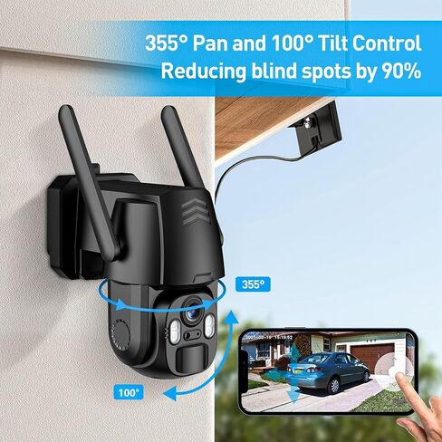 3 حزم من الكاميرات الداخلية للمنزل، كاميرا أمان WiFi بدقة 2 ميجابكسل لغرفة الطفل/الشقة، شاشة 360 درجة، رؤية ليلية، صوت ثنائي الاتجاه، اكتشاف الذكاء الاصطناعي، بطاقة الذاكرة/التخزين السحابي، Google Home/Alexa Support in Kuwait