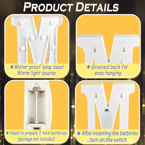 Prom Decorations 2026, 4 Pcs Prom Letters with Warm LED Lights, Prom Centerpieces Table Decorations, Prom Party Supplies, Prom Backdrop Photo Booth Props, Lighted Prom Décor Sign (White) in Kuwait