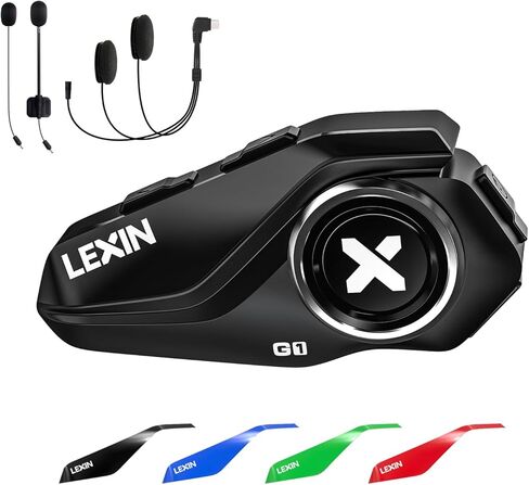 LEXIN G2P Motorcycle Helmet Bluetooth Headset, Group Intercom Communication System, FM Radio/ 6 Shells/Universal Pairing/Private Talk/Noise Cancellation, Fit for Snowmobile/ATV, 1 Pack in Kuwait