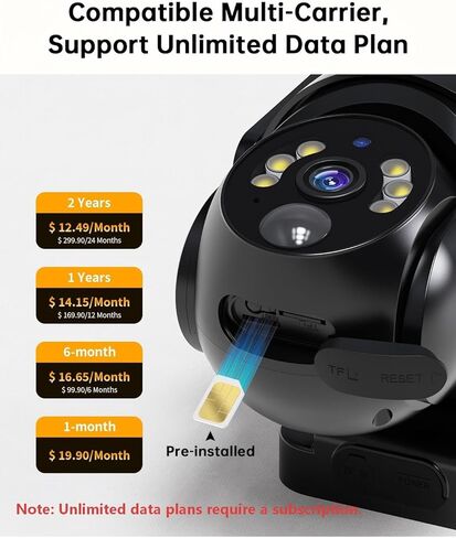 كاميرات أمان تعمل بالطاقة الشمسية 2K WiFi لاسلكية في الهواء الطلق مع عرض مباشر بزاوية 360 درجة، رؤية ليلية ملونة، تنبيه حركة PIR، إنذار صفارة الإنذار، تخزين سحابي/محلي، محادثة ثنائية الاتجاه للأمن الخارجي in Kuwait