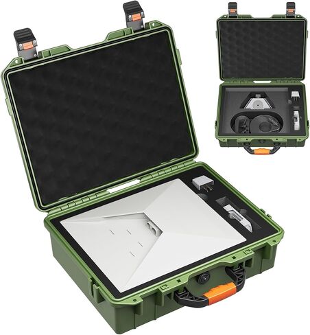 Starlink Mini Case Hard Shell Travel Bag for Starlink Mini Green Waterproof Shockproof Storage Box Portable for Starlink Mini Accessories Carrying in Kuwait