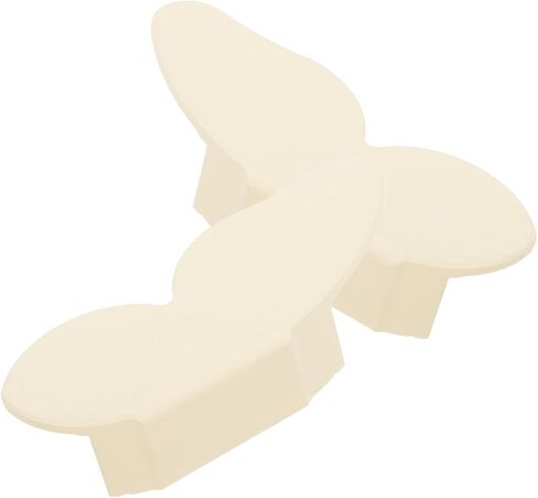 مقابض خزانة الفراشة ومقابض الأدراج لأثاث الغرفة، مقابض أبواب الفراشة المعدنية، تباعد الفتحات 32 مم باللون الأبيض الكريمي، زوج واحد لخزانة الملابس وأدراج الخزانة in Kuwait