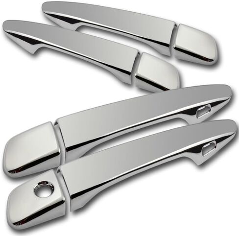 W-POWER Chrome Exterior Door Handle Cover Set of 4, Compatible with Lexus IS250 IS350 ES350 ES300H GS350 GS450H RX350 RX450H CT200H, ABS Reflective Door Handle Bowl Covers Chrome in Kuwait