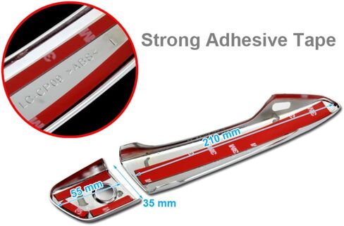 W-POWER Chrome Exterior Door Handle Cover Set of 4, Compatible with Lexus IS250 IS350 ES350 ES300H GS350 GS450H RX350 RX450H CT200H, ABS Reflective Door Handle Bowl Covers Chrome in Kuwait