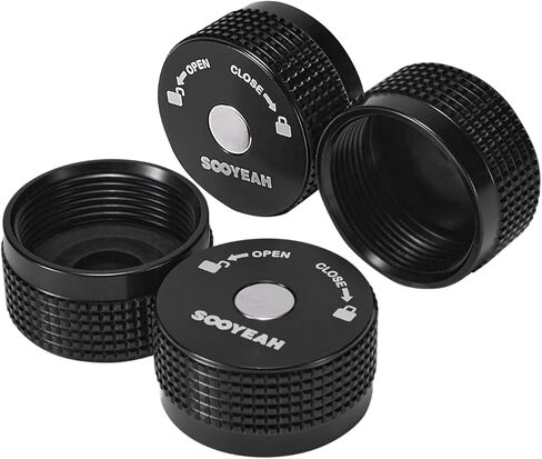 1LB Propane Cylinder Protect Caps with Magnetic,Sealed Caps(pack of 4PCS)-Black in Kuwait