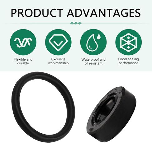 2 PCS Distributor Shaft Seal Kit, Distributor Shaft Seal and O Ring, Rubber Leak-proof Auto Engine Part Repalces 91209-612-000 30110-PA1-732, Compatible with Honda Civic Acura (Black) in Kuwait
