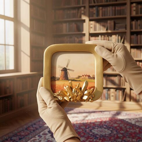 Small Vintage Picture Frames4x4 - Decorative 4x 4 PictureFrame with Crystal Accent, Antique Gold Square Picture Frame 4 x4, Luxury Vintage Style Photo Frame with Glass Front, Small Decorative Square Picture Frame for Tabletop Display, Fits 4 x 4 Photos (G in Saudi Arabia