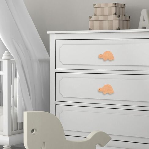 Cartoon Animal Wood Cabinet Pull Knobs, Solid Beech Cupboard Handles with Screws, Nursery Dresser Door Knobs for ’ Room Furniture in Kuwait