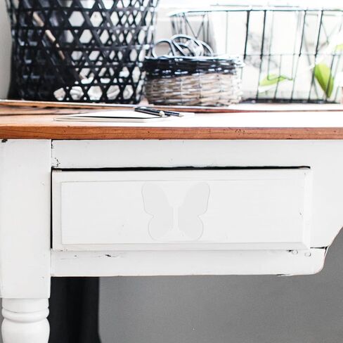 Butterfly Cabinet Knobs and Drawer Pull Handles White Small Decorative Furniture Hardware for ’ Room Cabinets and Wardrobe Doors, 1 Pair in Kuwait