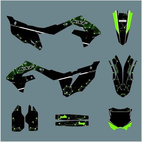 ل KX250F 2021-2023 KX450F 2019-2023 KXF250 KXF450 KX 250F KX 450F 9 نمط دراجة نارية مجموعة ملصقات الرسم ملصق مائي in Saudi Arabia