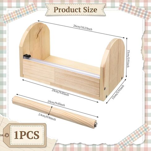 موزع أشرطة لاصقة خشبية، حامل أشرطة خشبية للفنون والحرف اليدوية متعدد الأسطوانات، منظم حامل شريط واشي (قاطع مسنن من الأكريليك) للرسم والمطبخ والمكتب - [لا تتضمن الأشرطة اللاصقة] in Kuwait
