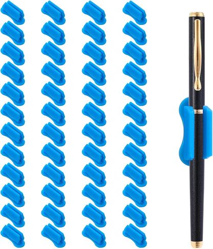 48 Pcs Adhesive Pen Holder, Upgraded Adhesive Pencil Holder for Desk, Flexible Silicone Pencil Holders Grips Clip for Desk Wall Clipboard, Office Classroom Essentials Teacher Supplies ChristmasSmall G in Kuwait