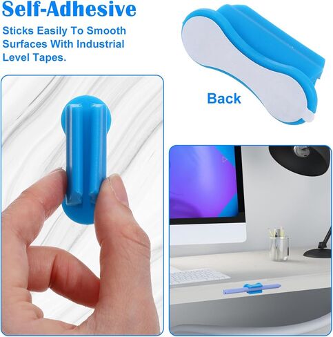 48 Pcs Adhesive Pen Holder, Upgraded Adhesive Pencil Holder for Desk, Flexible Silicone Pencil Holders Grips Clip for Desk Wall Clipboard, Office Classroom Essentials Teacher Supplies ChristmasSmall G in Kuwait